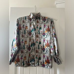 St.John 100% Silk Blouse Size 4